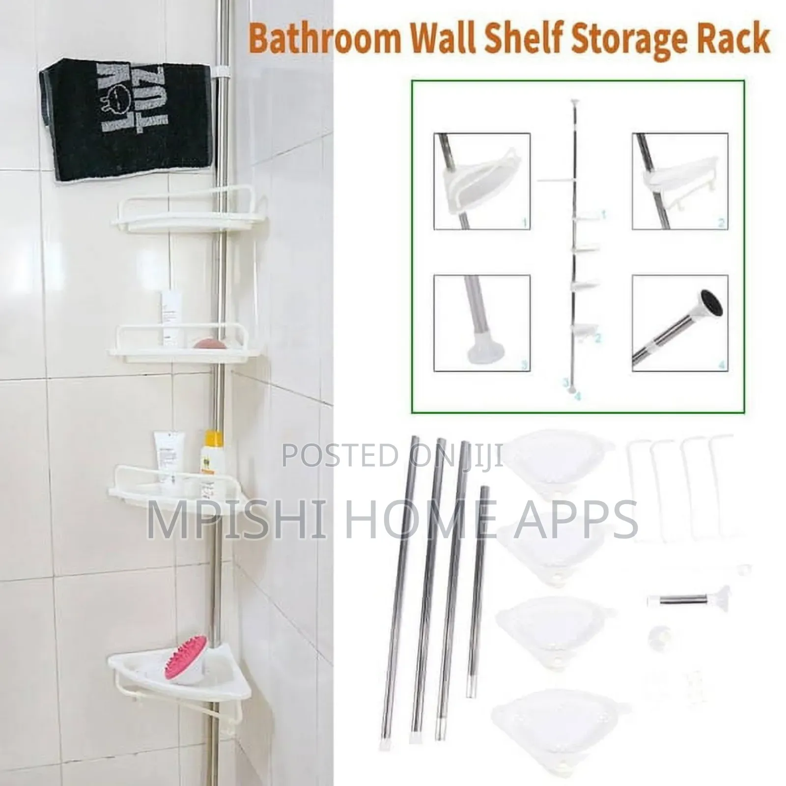 4 Layer Bathroom Corner Shelf