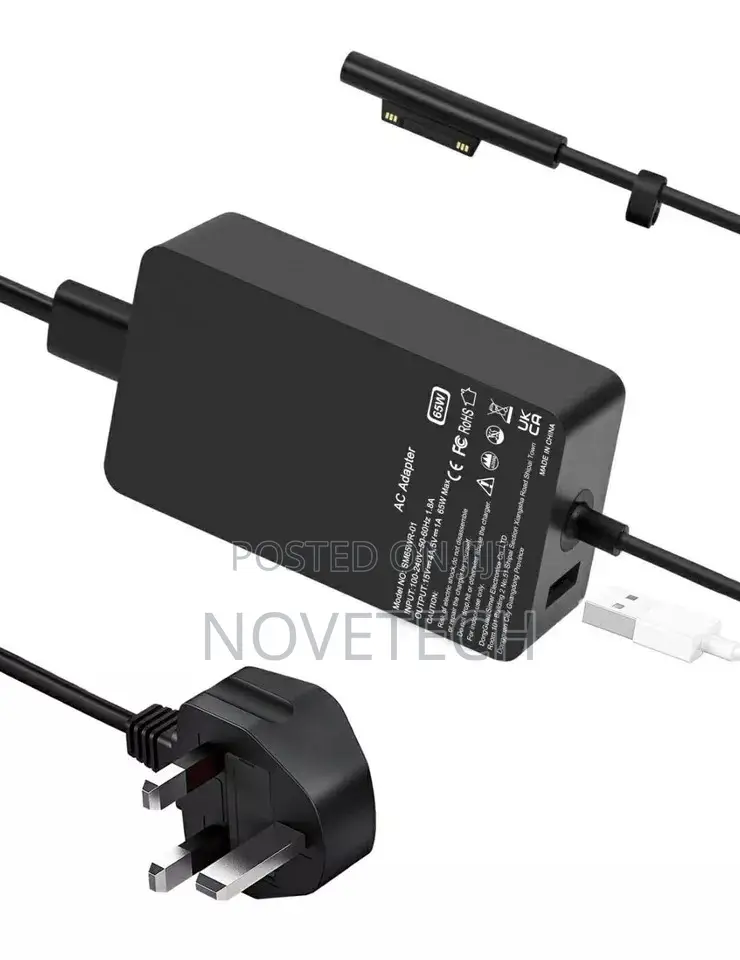 UK Surface Charger 65W 15V 4A for Microsoft Surface