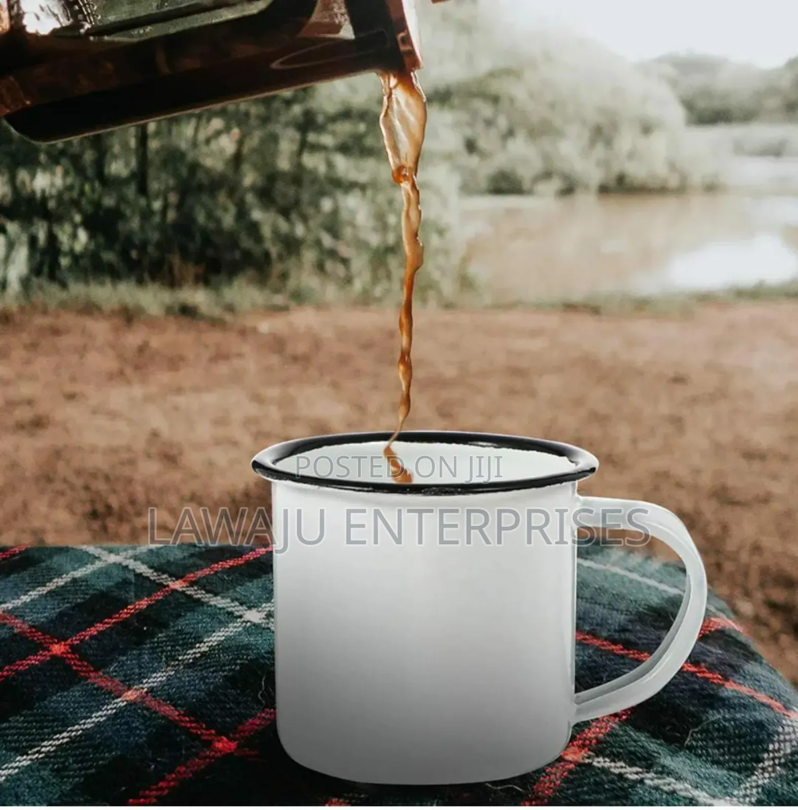 6pc Enamel Mug Metallic Cup