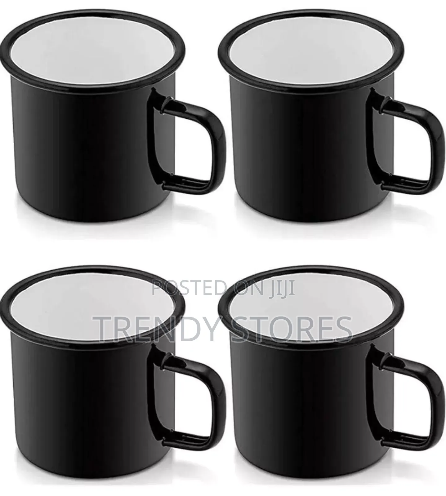 6pc Black Ceramic Mug