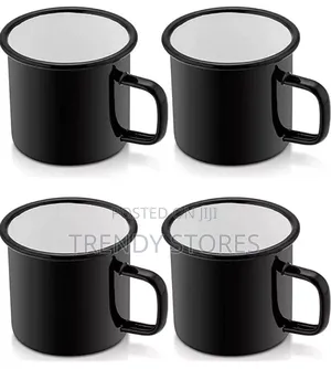 6pc Black Ceramic Mug