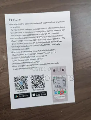 63A TUYA Wifi Smart Earth Leakage Circuit Breaker