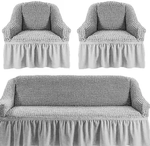 Stretchable Grey Turkish Sofa Cover