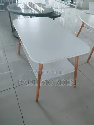 White Double Layer Rectanglar Table