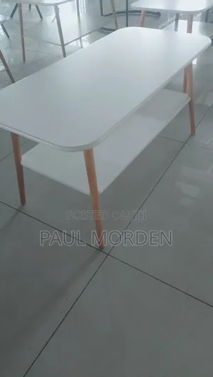 White Double Layer Rectanglar Table
