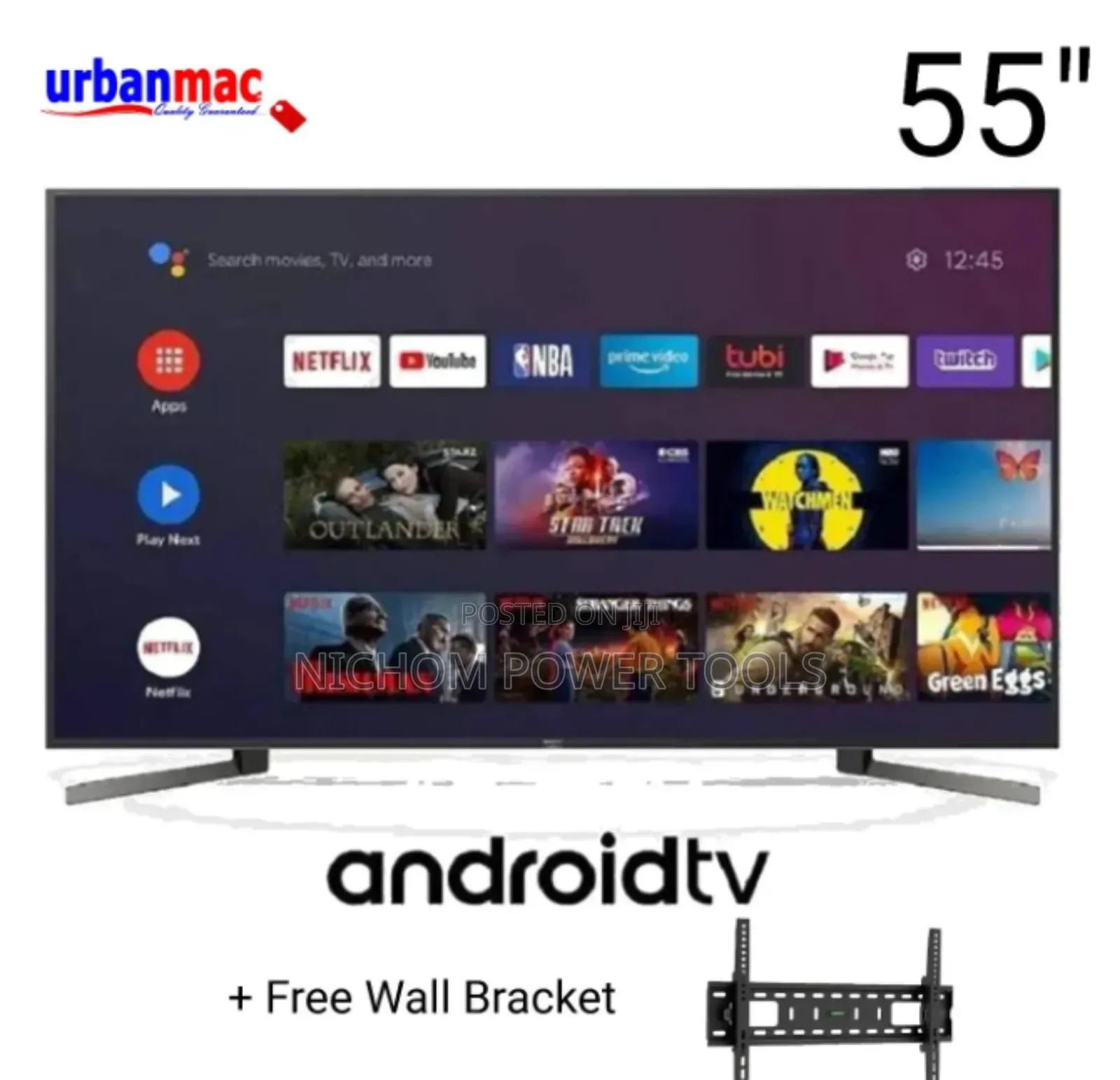 Vitron 55” Smart UHD Android Frameless TV