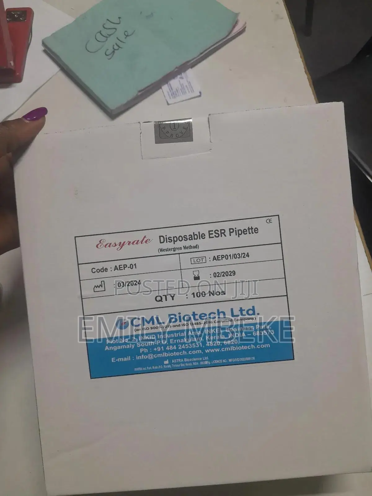 Disposable ESR Pipette