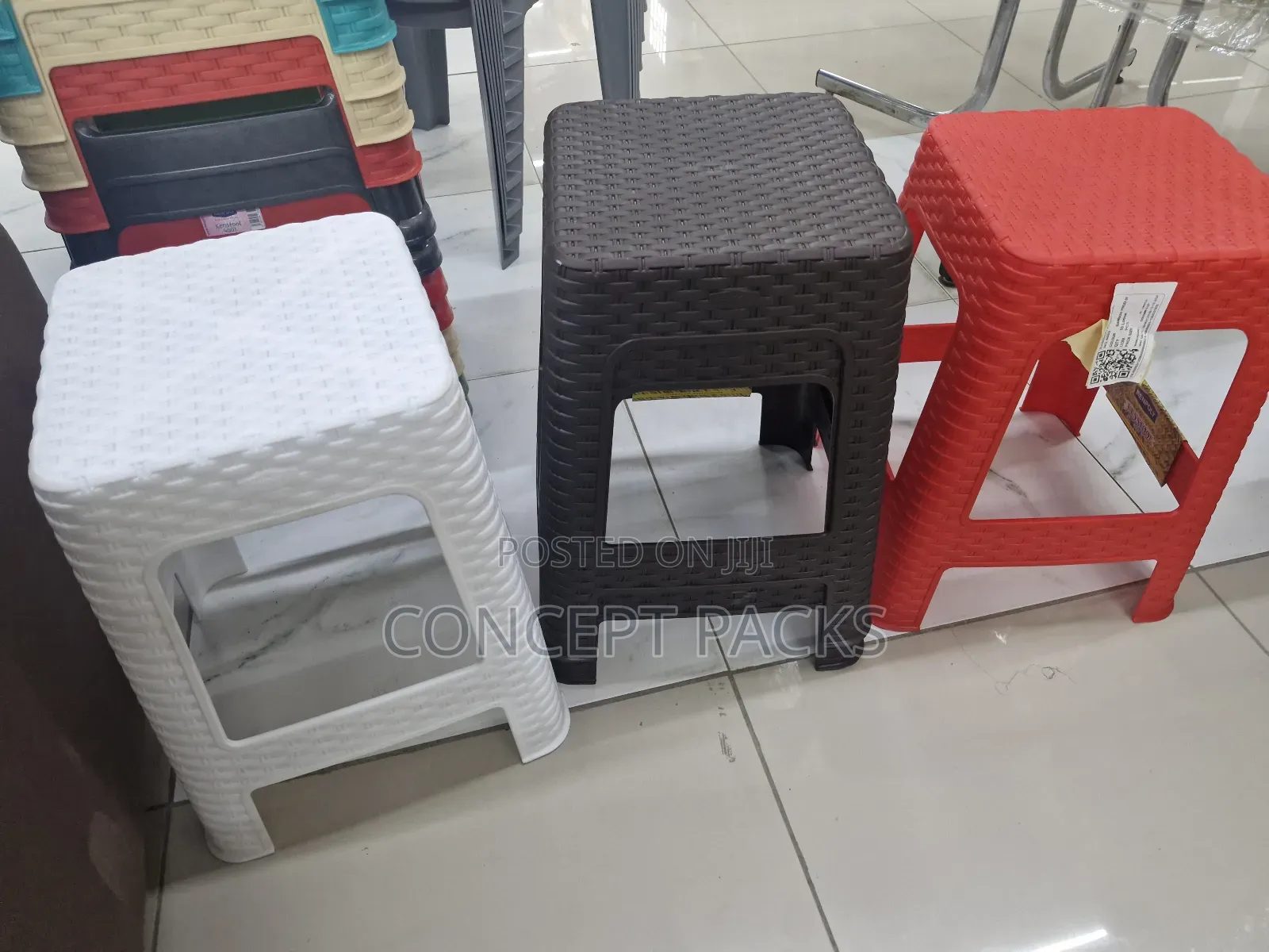 Kenpoly Multi Bamboo Plastic Stools.