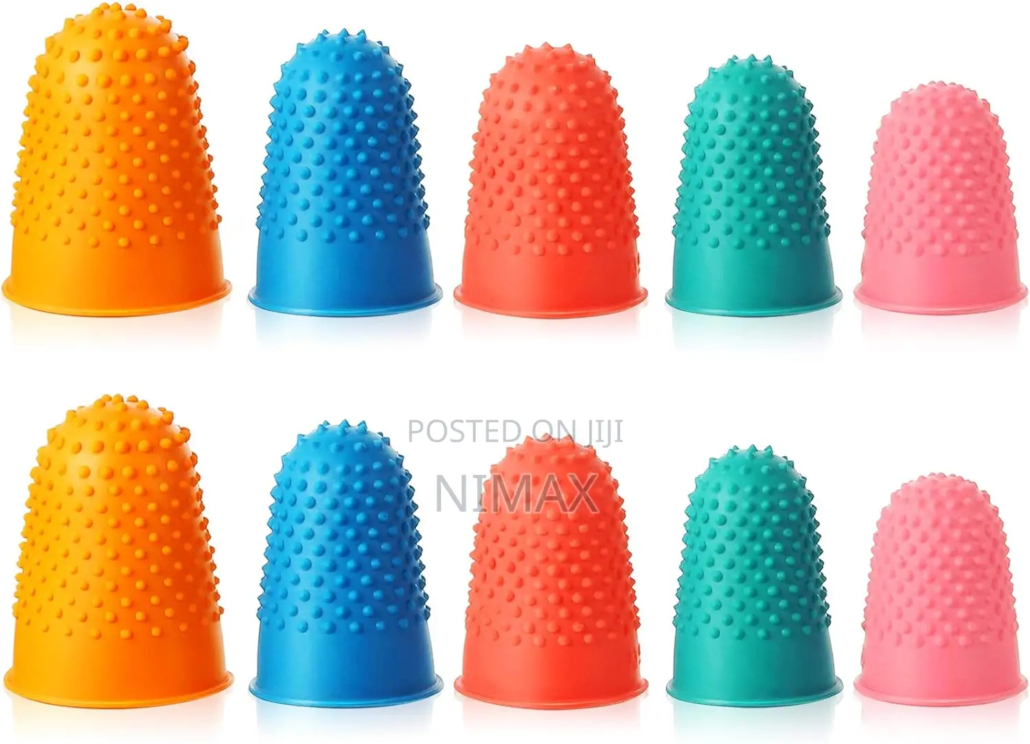 Thimbles 10 Pieces Rubber Finger Tips Assorted Sizes