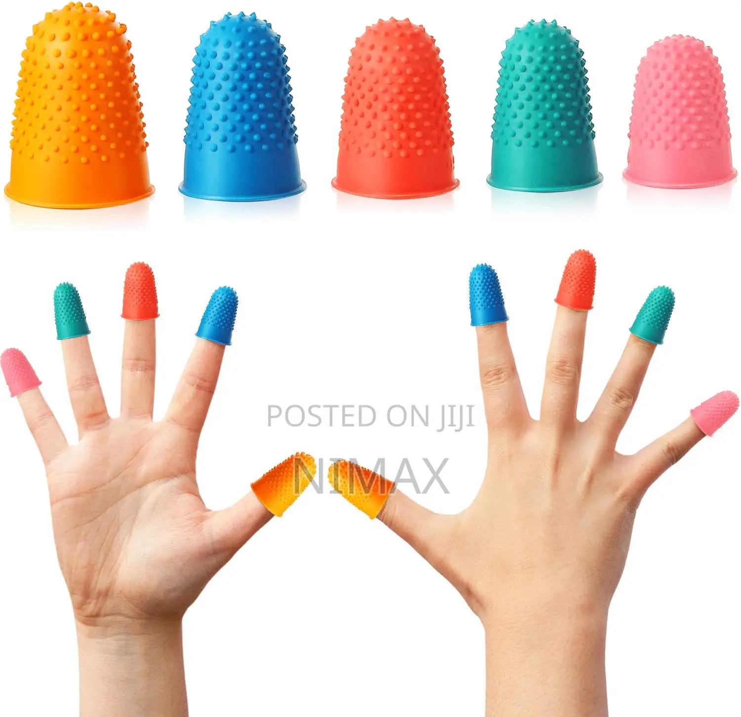 Thimbles 10 Pieces Rubber Finger Tips Assorted Sizes