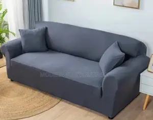 Elastic Plain Grey Sofa Cover