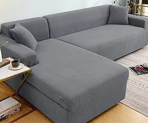 L-Shaped Plain Sofa Cover