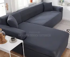 Dark Grey L-Shaped Sofa Cover