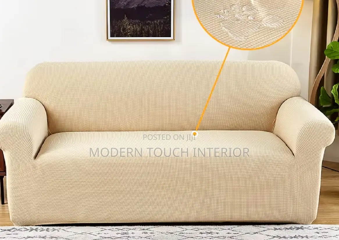 Plain White Sofa Cover