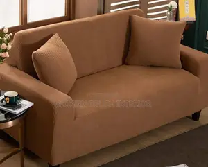 Plain Brown Sofa Cover- 3 Seater