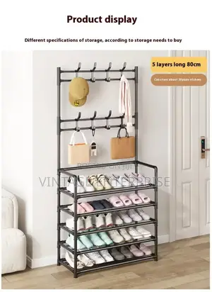 High Strong Metallic 5 Layer Shoe Rack Organizer