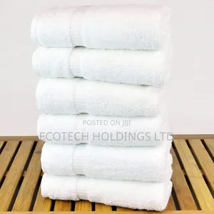 90 By 150 White Cotton  Towels Kt8