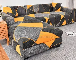 Stretchable L-Shape Printed Sofa Cover