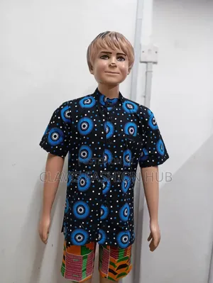 Boys Blue Ankara Shirt