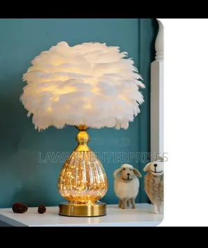 White Feather Table Lamp