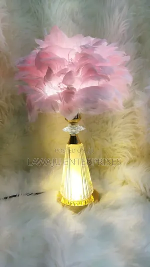 Pink Feather Table Lamp