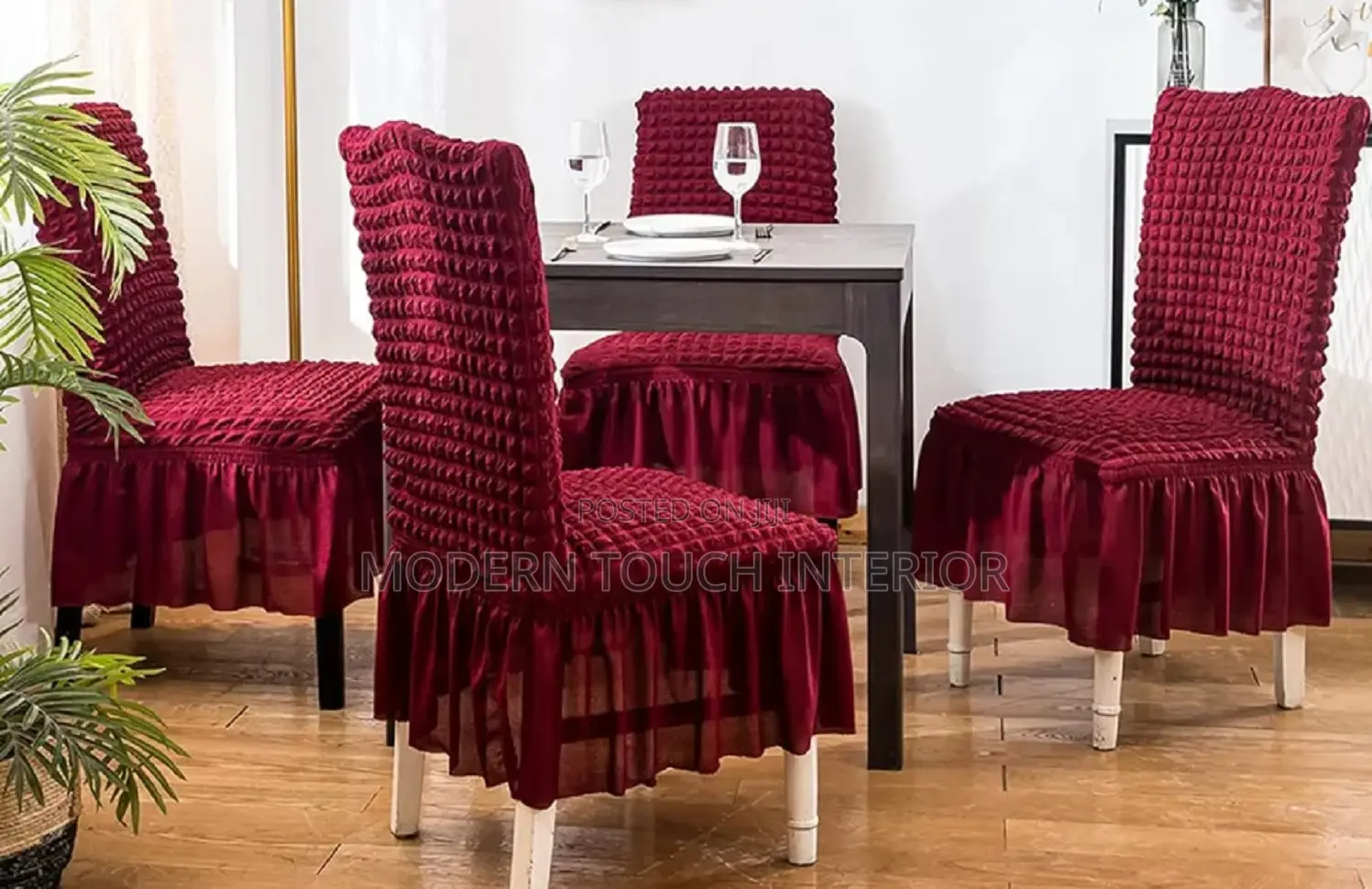 Maroon Dinning Covers