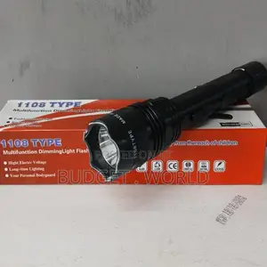 Rechargeable Flashlight Black Aluminum Defense Flashlight