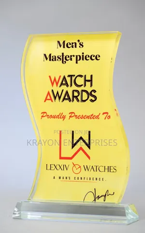 Crystal S Shaped Award