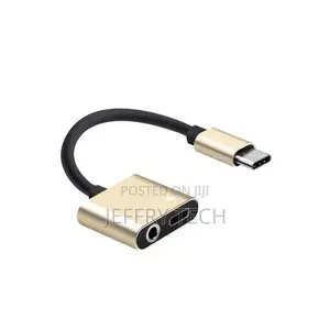 Typec to 3.5mm Aux Earphone Adapter Charger Audio Cable