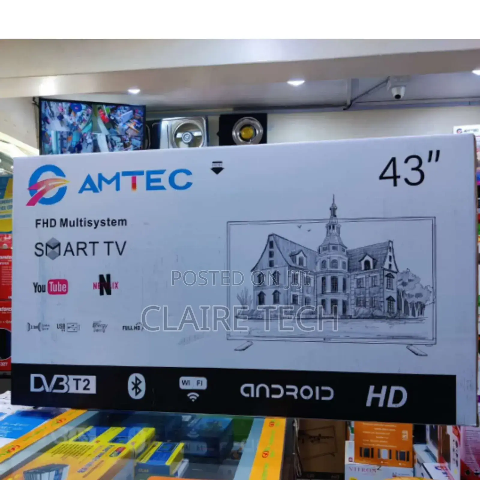 *Amtec 43" Smart Android Frameless Bluetooth