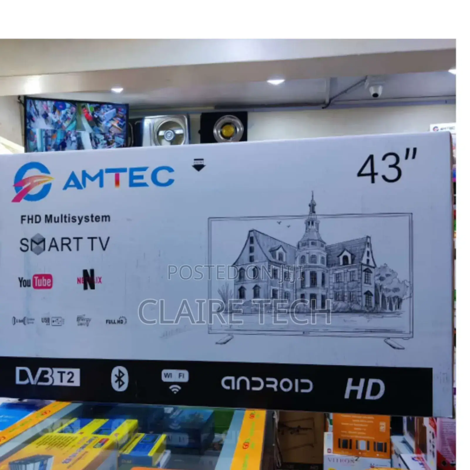 *Amtec 43" Smart Android Frameless Bluetooth