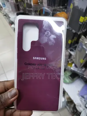 Samsung Silicone Case for Galaxy S22 Ultra -Burgundy-