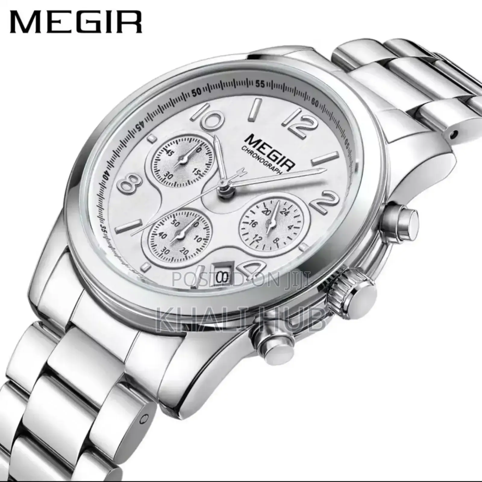 Silver Megir Chronograph Female Watch