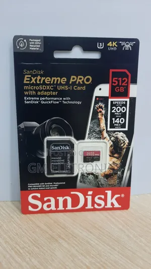 512gb Extreme Pro Microsd Card;200mb/S Read,140mb/S Write
