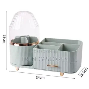 360°Green Makeup Organizer With Drawer