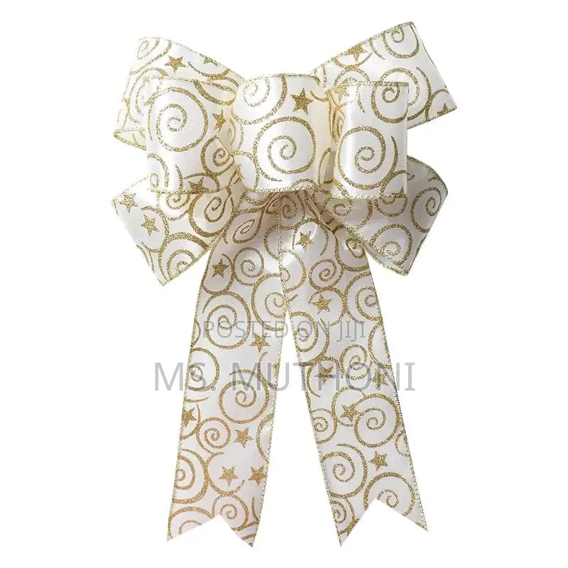 A Pair (2) Christmas Bowtie Decor Bow Tie