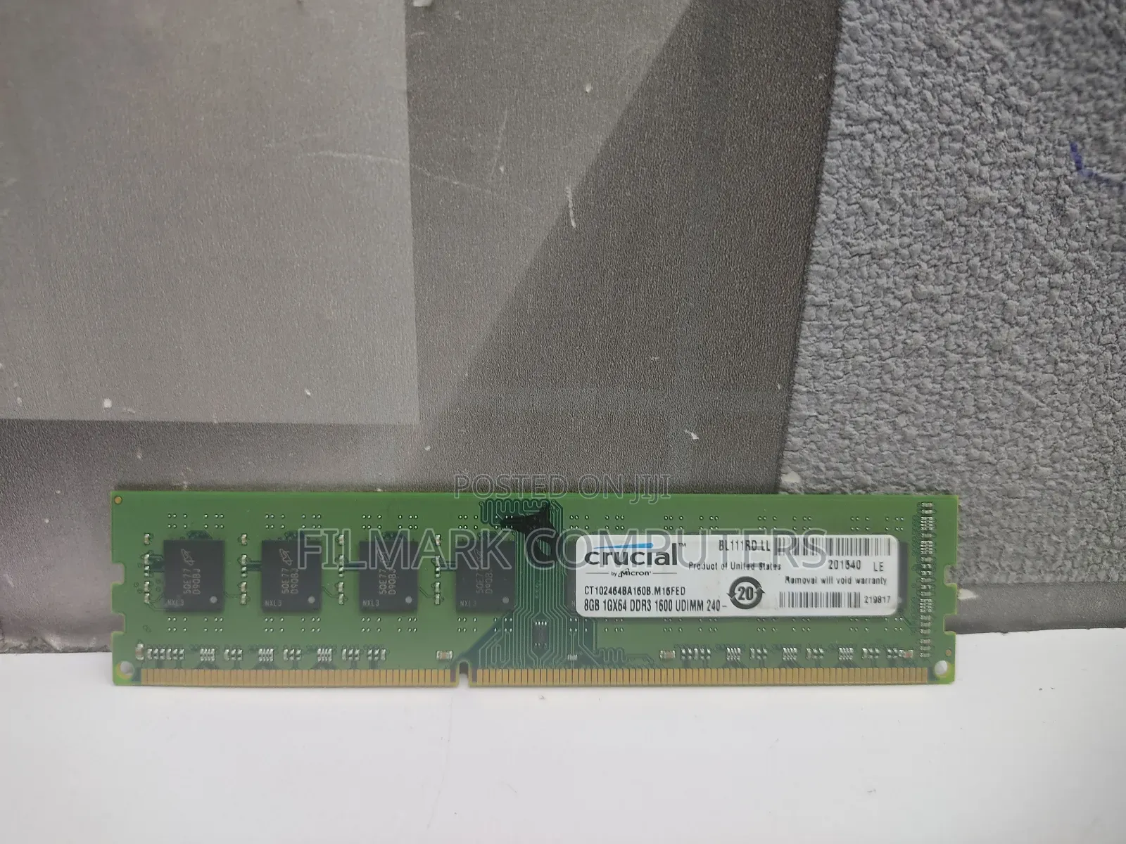 Crucial 8gb Pc3-12800 Ddr3-1600mhz Desktop Memory Ram