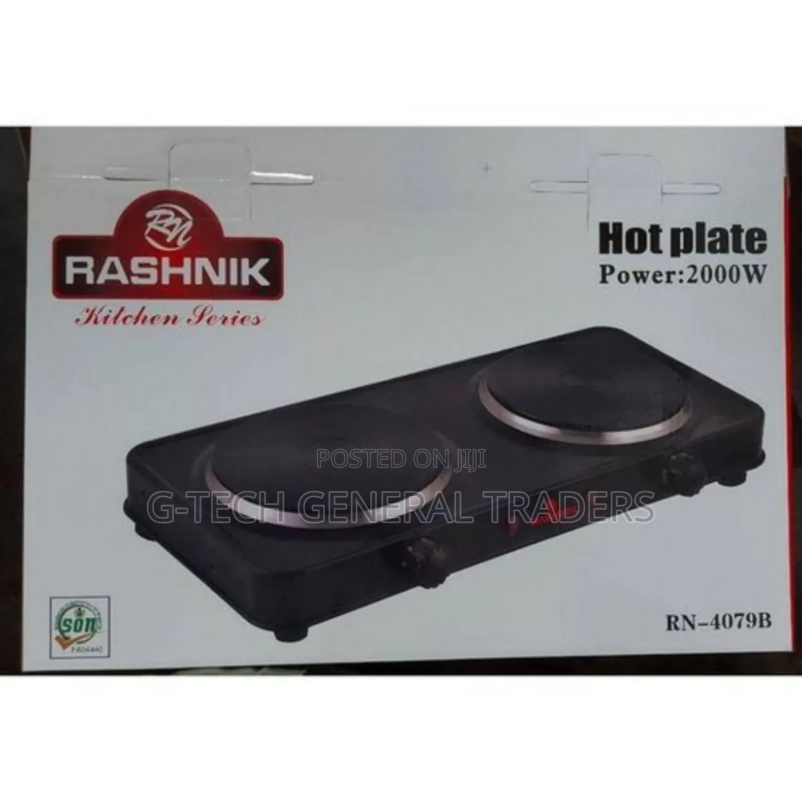 Rashnik RN-4079B Double Electric Hotplate-2000w
