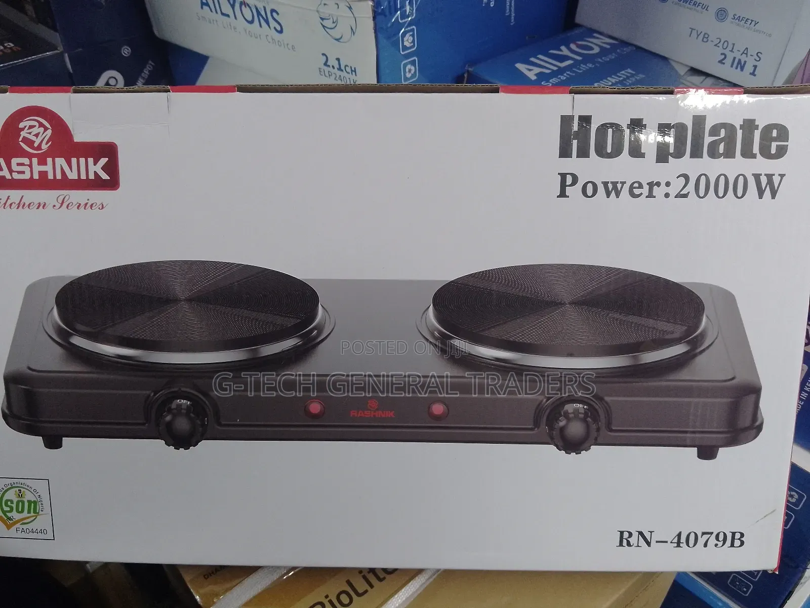 Rashnik RN-4079B Double Electric Hotplate-2000w