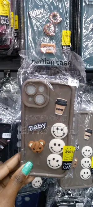 Cute Cartoon 3D Coffee Liquid Silicone Case for iPhone 14+