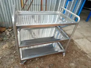Shinny Stainless Steel Three Tier Trolleys