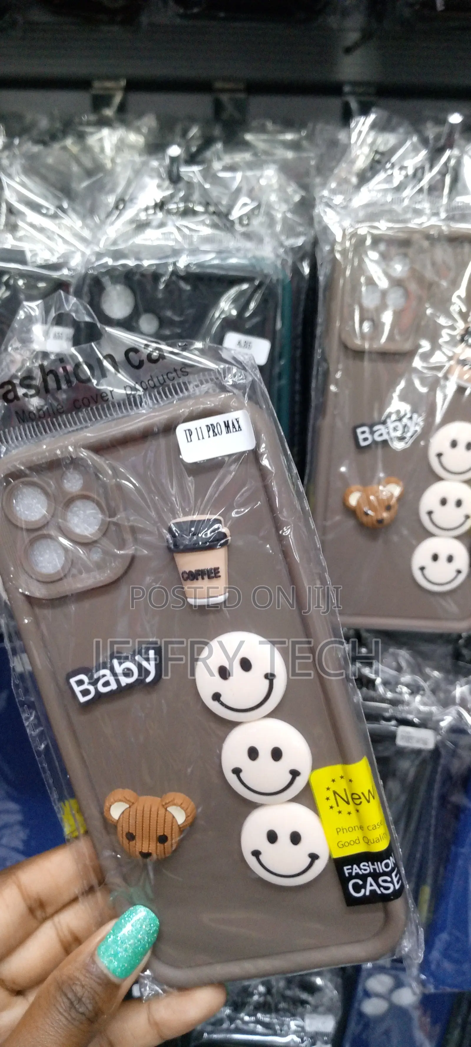Cute 3D Bear Coffee Case for iPhone 11 Pro Max -Brown-