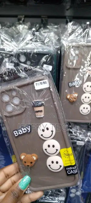 Cute 3D Bear Coffee Case for iPhone 11 Pro Max -Brown-