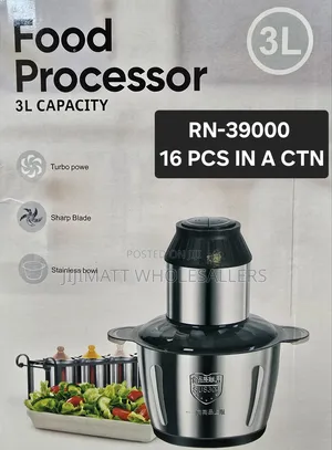 3 Litres Food Chopper With Sharp Blade and Stainless Bowl.