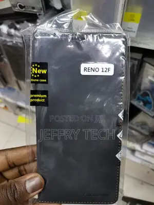 Flip Case Cover for Oppo Reno 12F -Black-