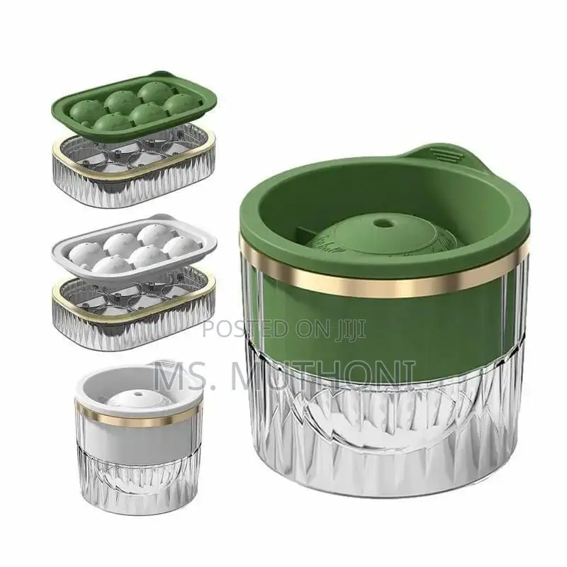 2 in 1 Ice Cube Maker With Tray and Ball Make