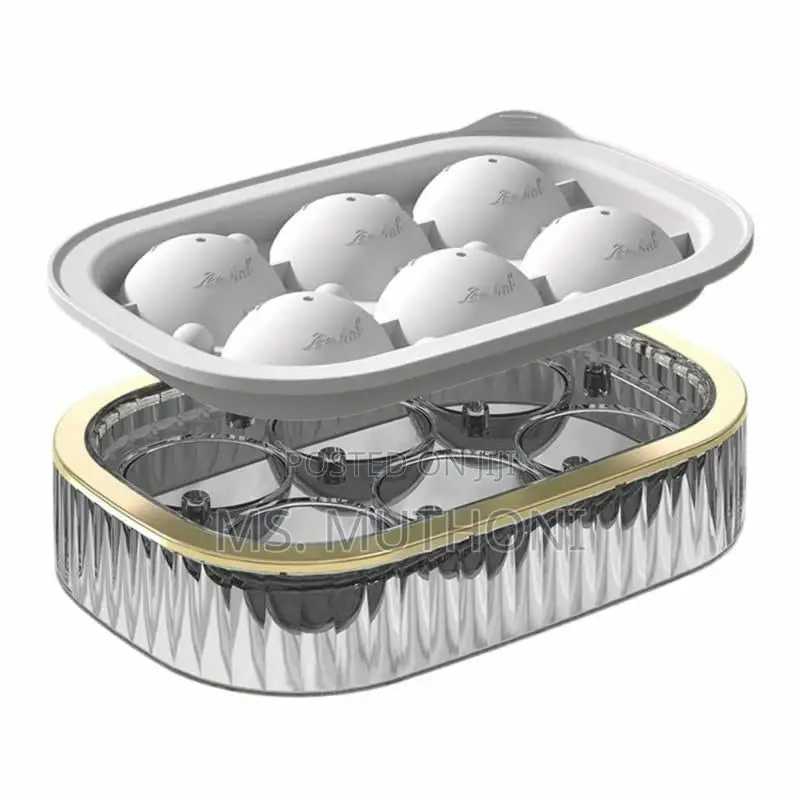 2 in 1 Ice Cube Maker With Tray and Ball Make