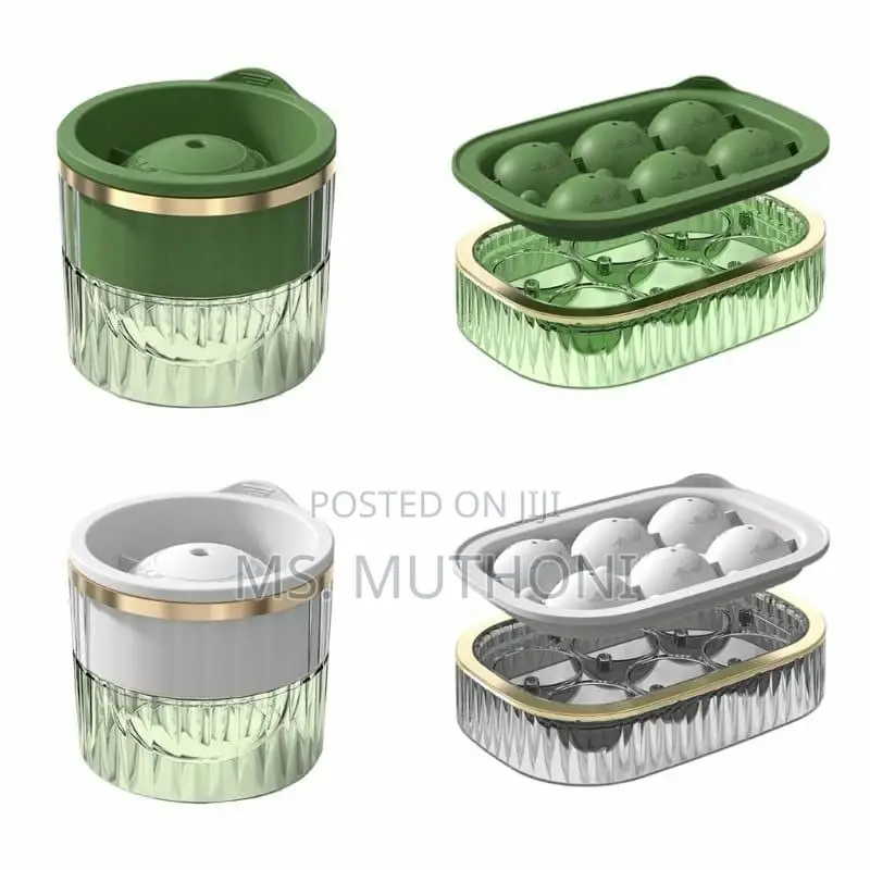 2 in 1 Ice Cube Maker With Tray and Ball Make