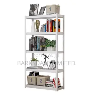 White Metal Adjustable Storage Shelving 5-Tier Shelves