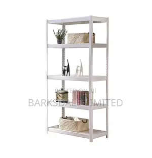 White Metal Adjustable Storage Shelving 5-Tier Shelves